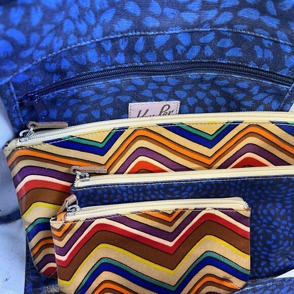 Fossil Key-Per Briefcase Coated Canvas Multi Messenger Bag with Wallets Set of 4 - Picture 12 of 13